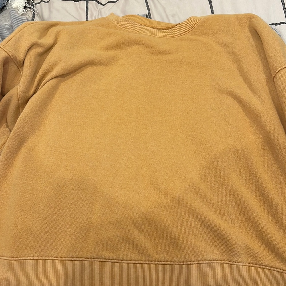 oversized yellow crew neck